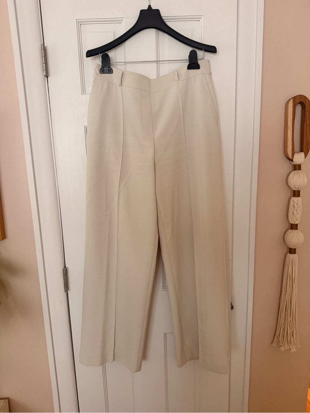 Spanx High-Rise Wide-Leg Pants in Cream